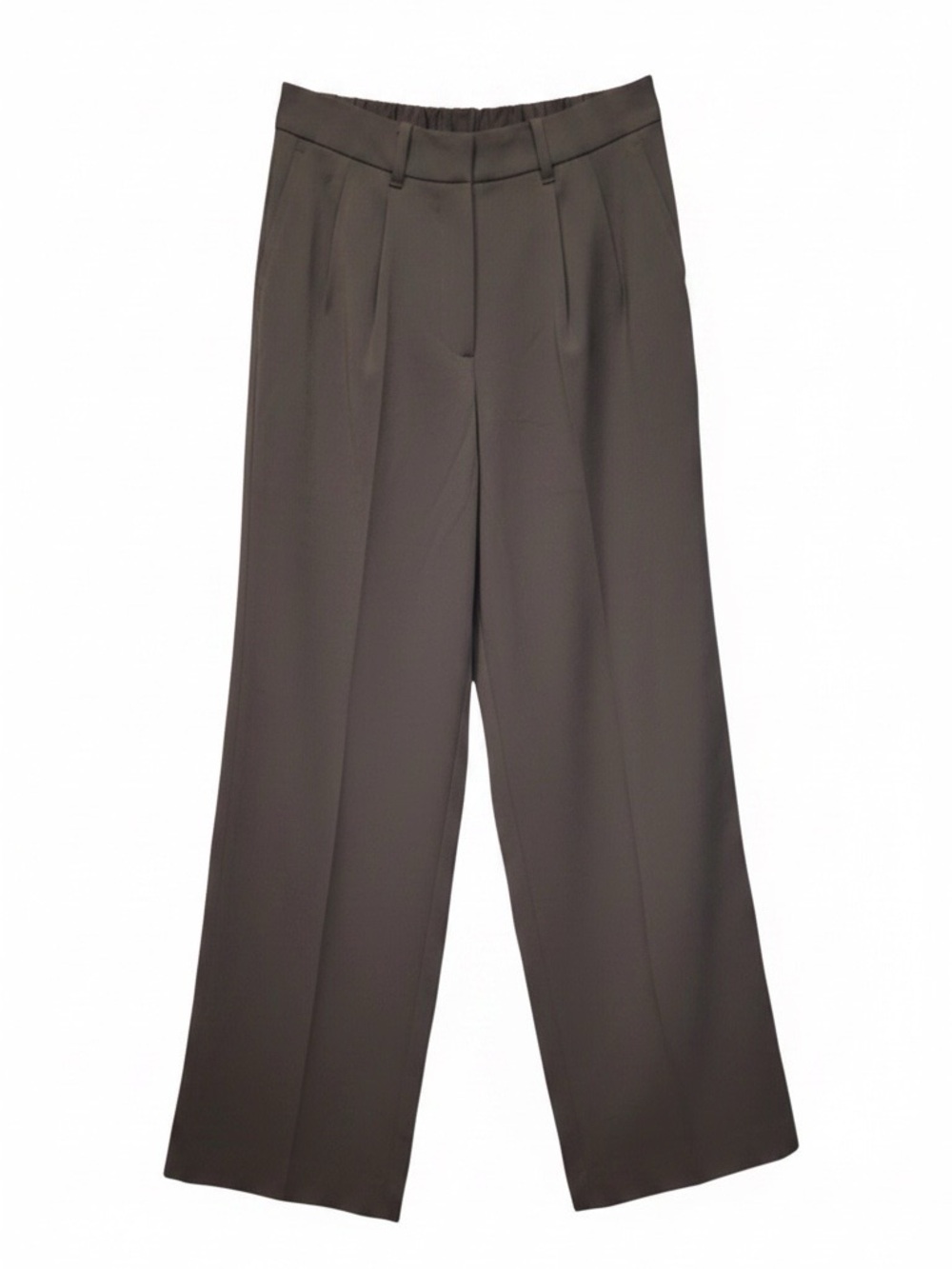 Quince Stretch Crepe Black Pleated Wide Leg Pants Size 8